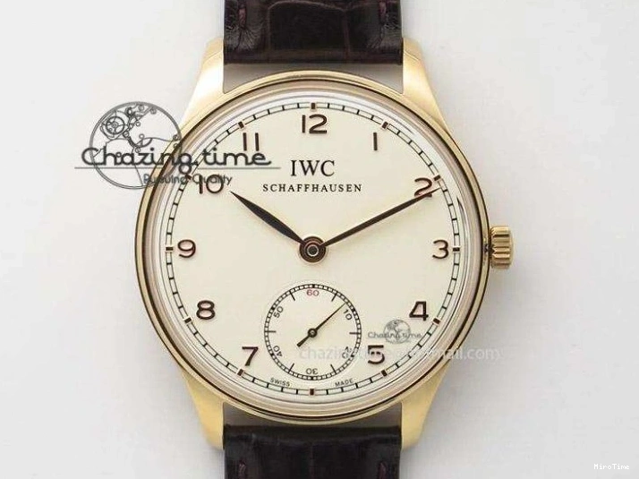 MIROTIME 0331 Portuguese Real PR IW500127 RG ZF 1:1 Best Edition Grey Red Dial On Brown Leather Strap A52010 V AllSeason 7331